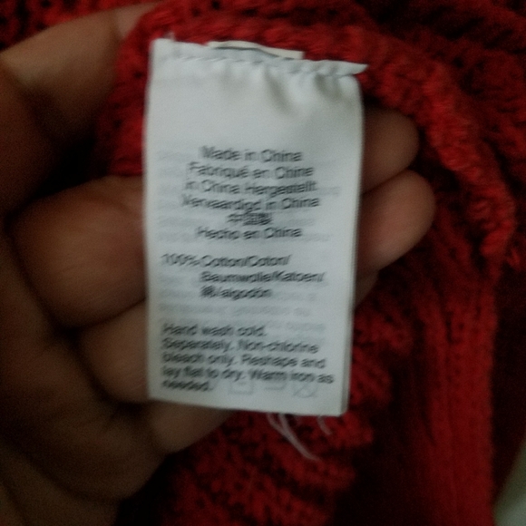 Madewell Red Balloon Sleeve Pullover Sweater - Picture 7 of 9